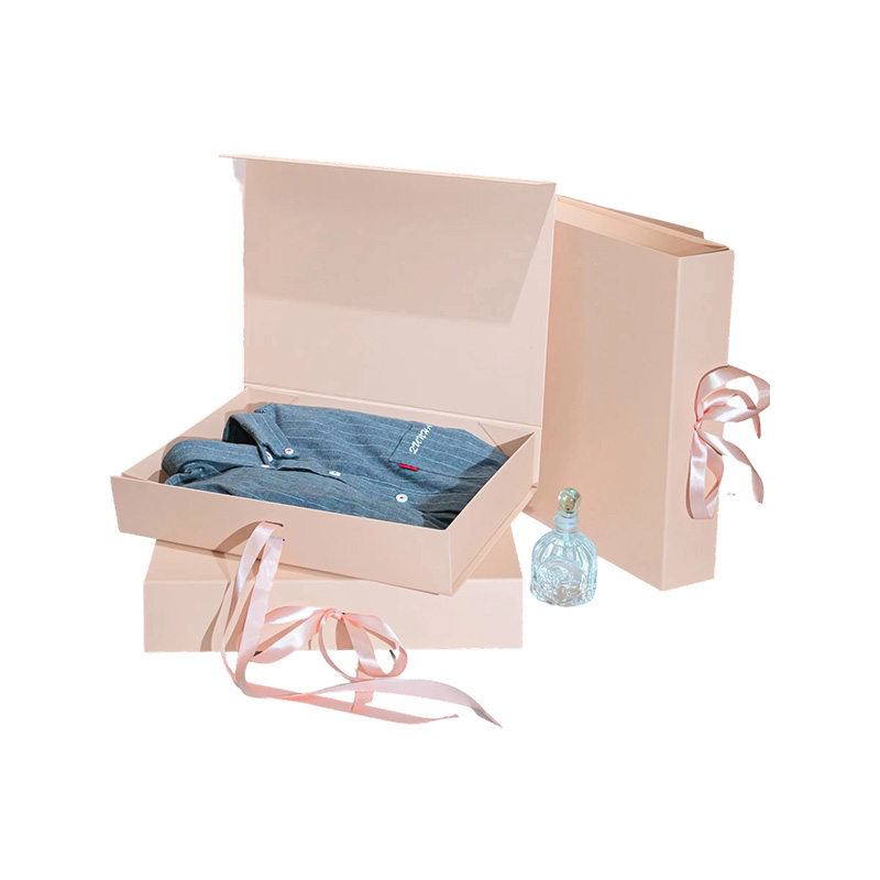 Luxury Folding Ribbon Paper Clothing Gift Box