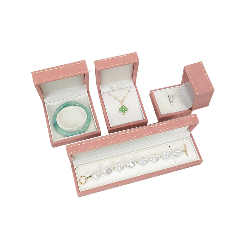 Eco-Friendly Reusable Gold Foil Rigid Velvet Jewelry Boxes