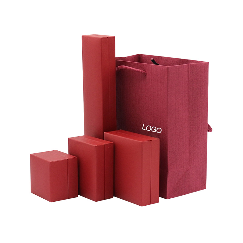Recyclable Portable Velvet Rigid Art Paper Jewelry Box