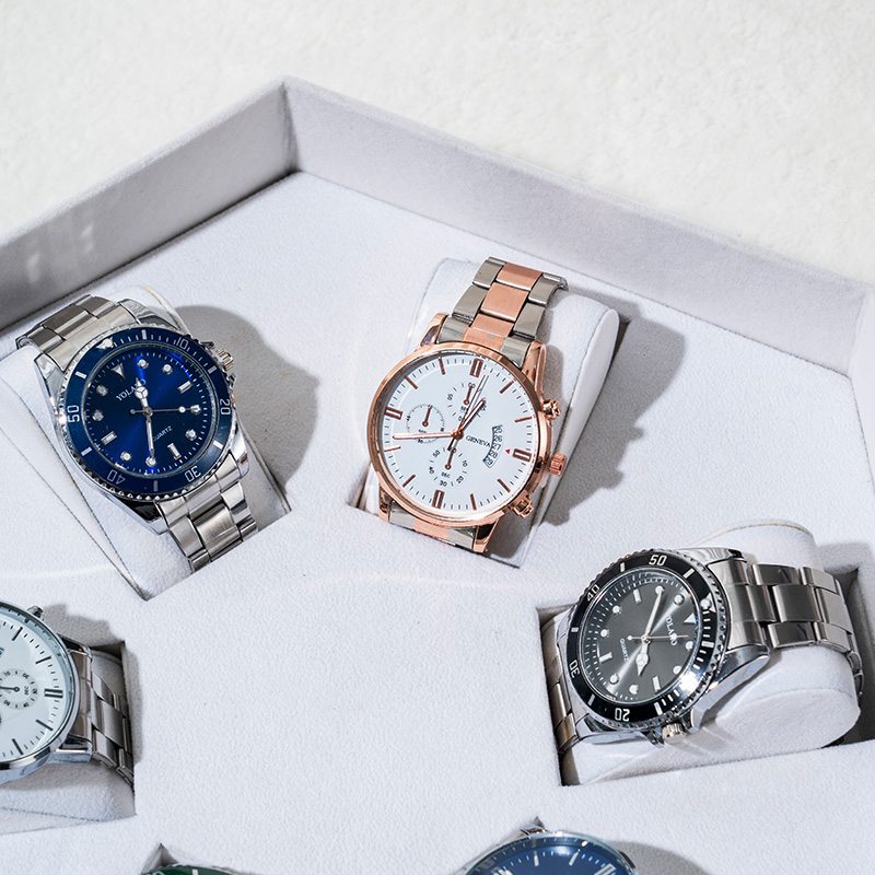 6-Slot Transparent Window Hexagonal Watch Storage Box