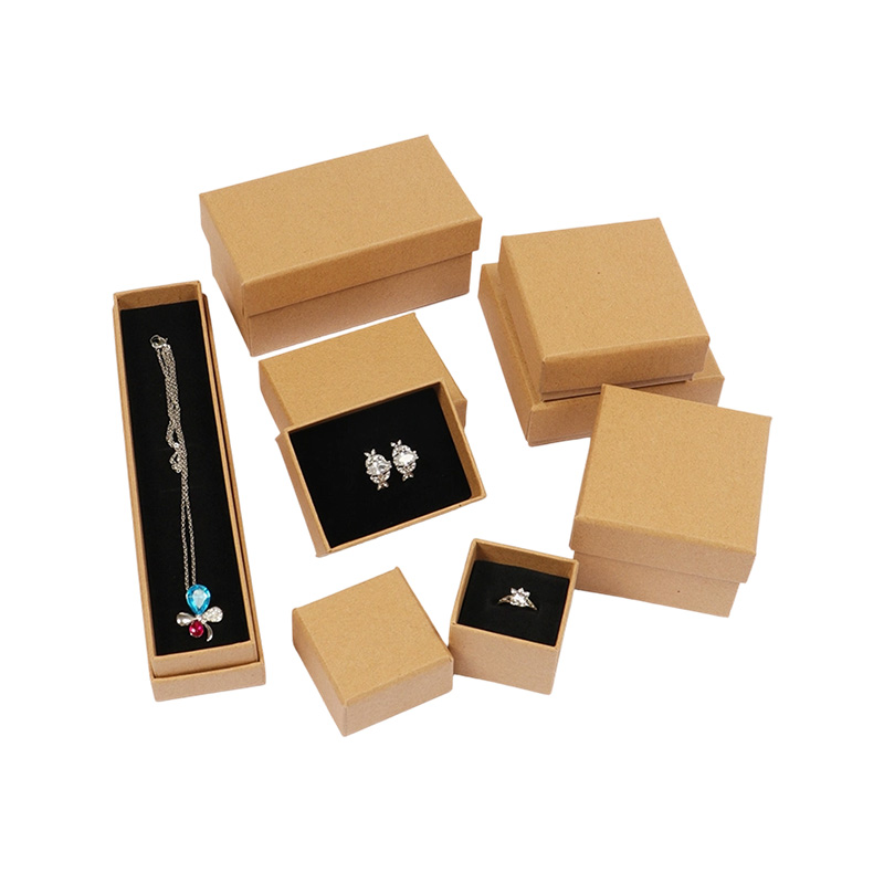 Kraft Paper Multiple Sizes Embossing Matt Lamination Jewellery Boxes