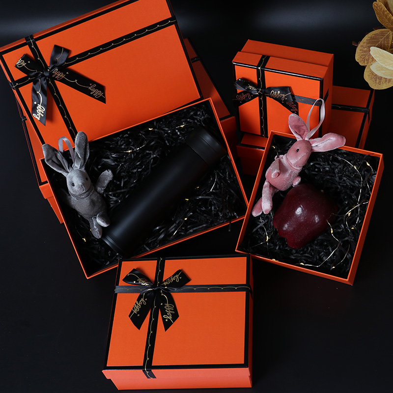 Simple Paperboard Gift Box with Matt Lamination and Ribbon