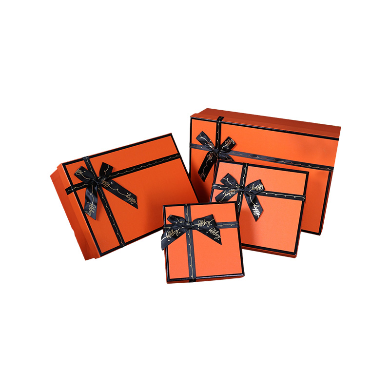 Simple Paperboard Gift Box with Matt Lamination and Ribbon