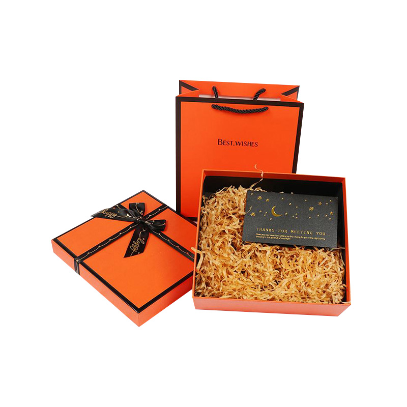 Simple Paperboard Gift Box with Matt Lamination and Ribbon
