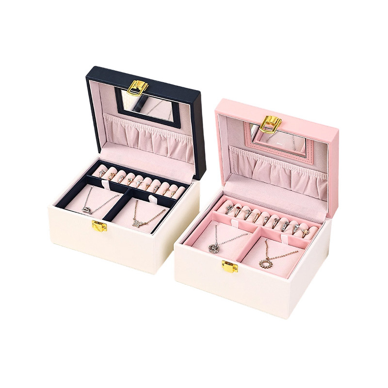 Lockable and Mirrored Jewelry Organizer Box