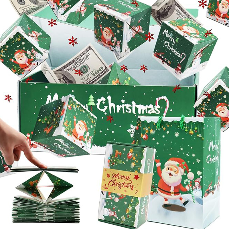 Christmas Folding Bouncing Envelope Explosion Surprise Gift Box