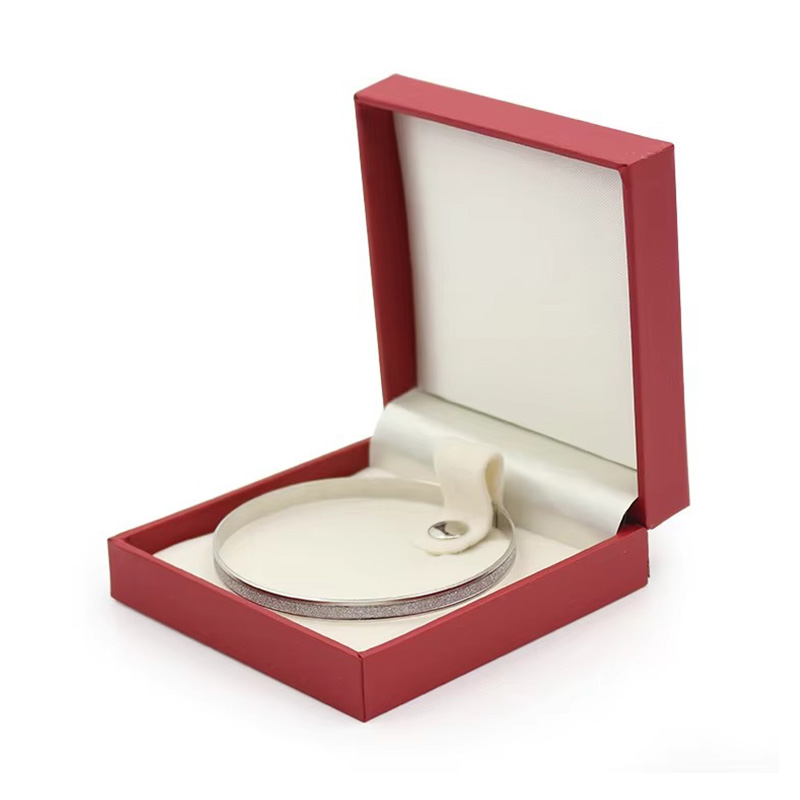 Recyclable Portable Velvet Rigid Art Paper Jewelry Box