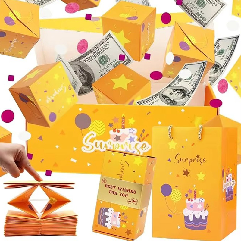 Christmas Folding Bouncing Envelope Explosion Surprise Gift Box