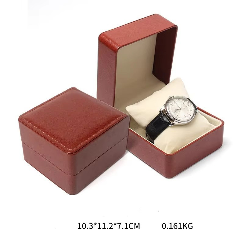 Luxury PU Leather Single Slot Watch Gift Boxes