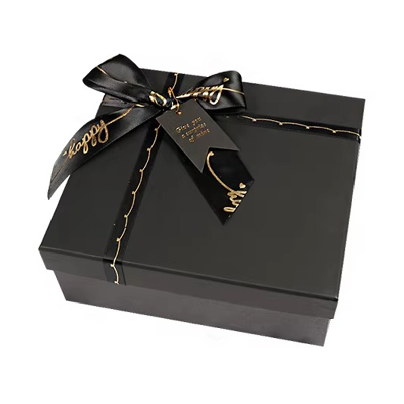 Elegant Perfume Cosmetics Cardboard Gift Box with Ribbon Bow 