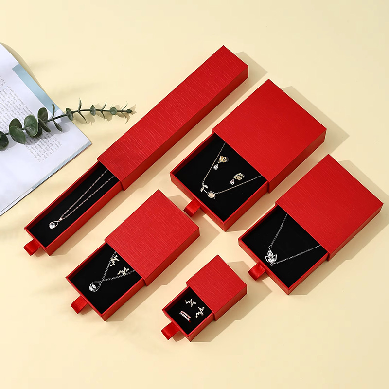 Luxury Glitter Art Paper Rigid Drawer Gift Box for Jewelry 