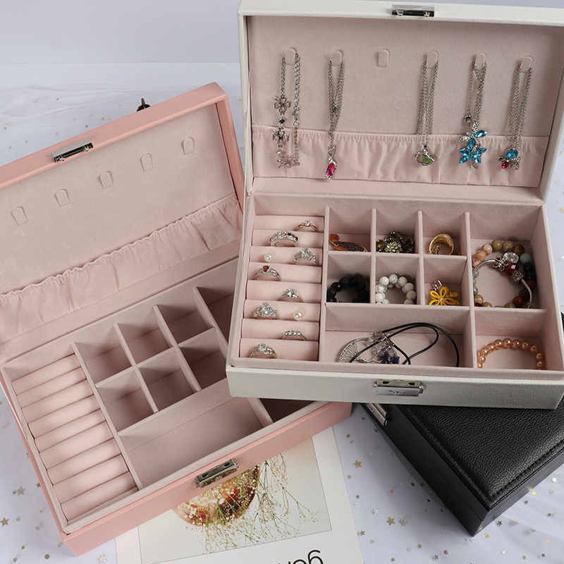 Simple Lockable Dust-Proof Jewelry Storage Boxes