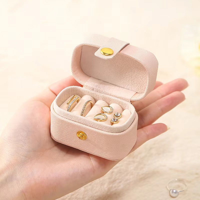 Small Travel Jewelry Storage Holder Box for Ring Earrings