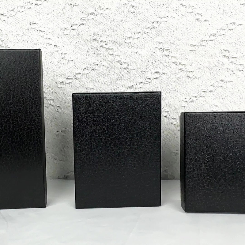 Black Texture Paper Wallet Belt Packaging Box
