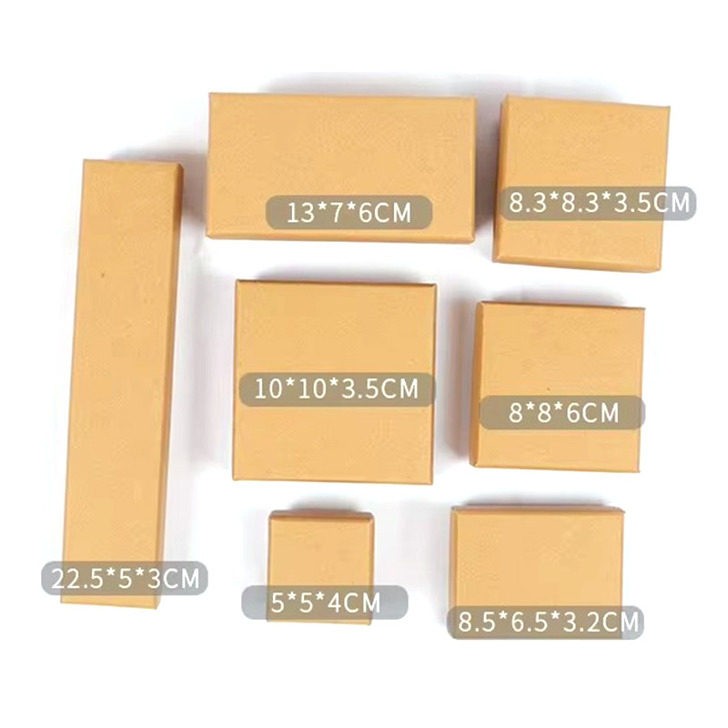 Kraft Paper Multiple Sizes Embossing Matt Lamination Jewellery Boxes