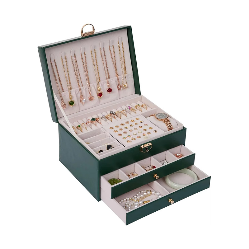 Luxury 3-layer Jewelry Box Desktop Storage Box for Women