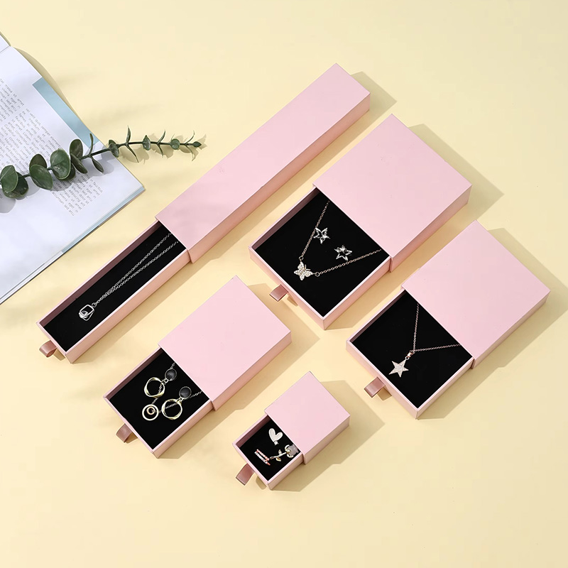 Luxury Glitter Art Paper Rigid Drawer Gift Box for Jewelry 
