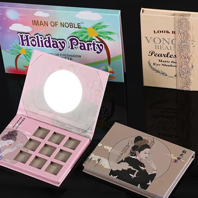 Custom Logo Empty Cardboard Eyeshadow Tray Cosmetics Box