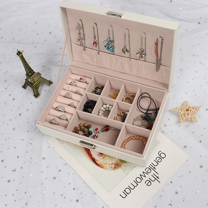 Simple Lockable Dust-Proof Jewelry Storage Boxes