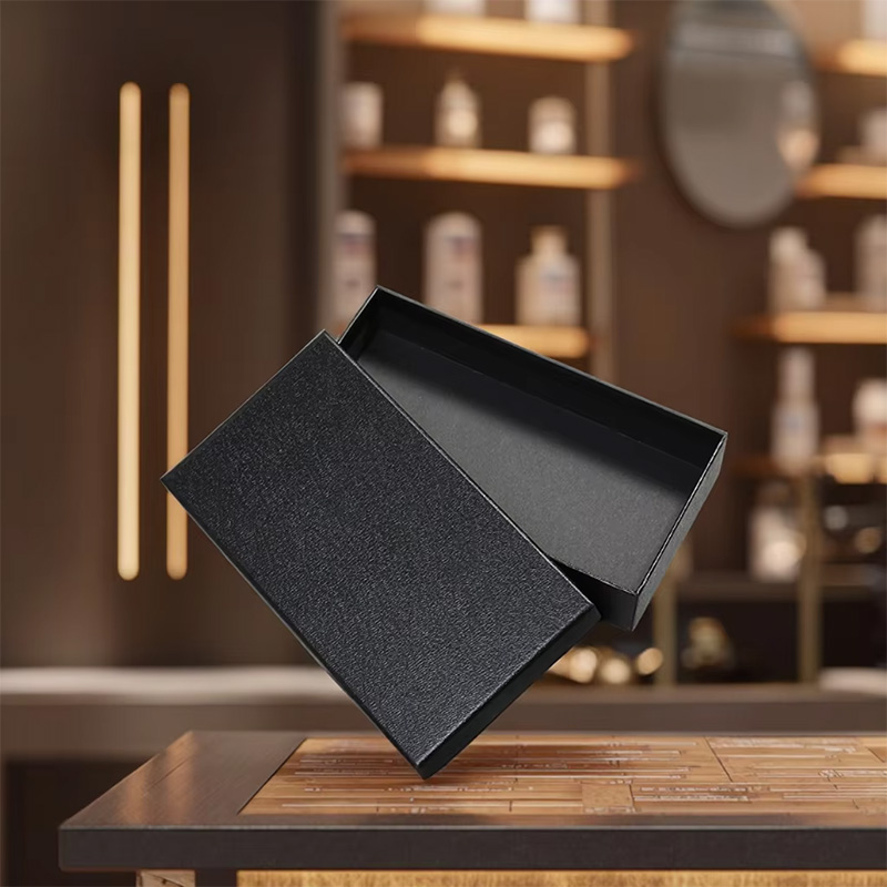 Black Texture Paper Wallet Belt Packaging Box