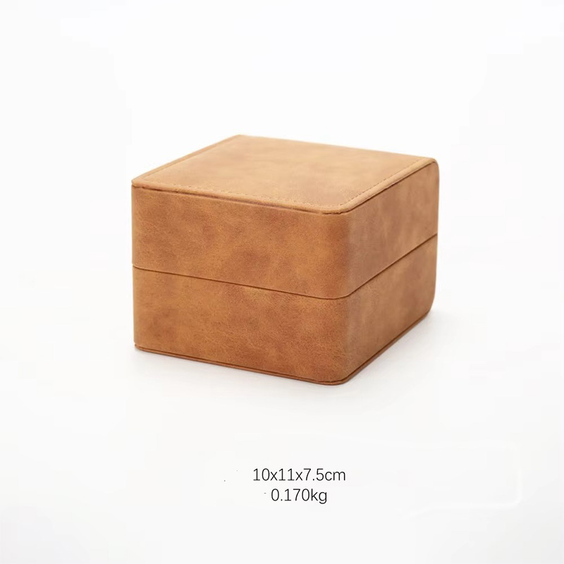 Durable Single Slot PU Leather Watch Display Case