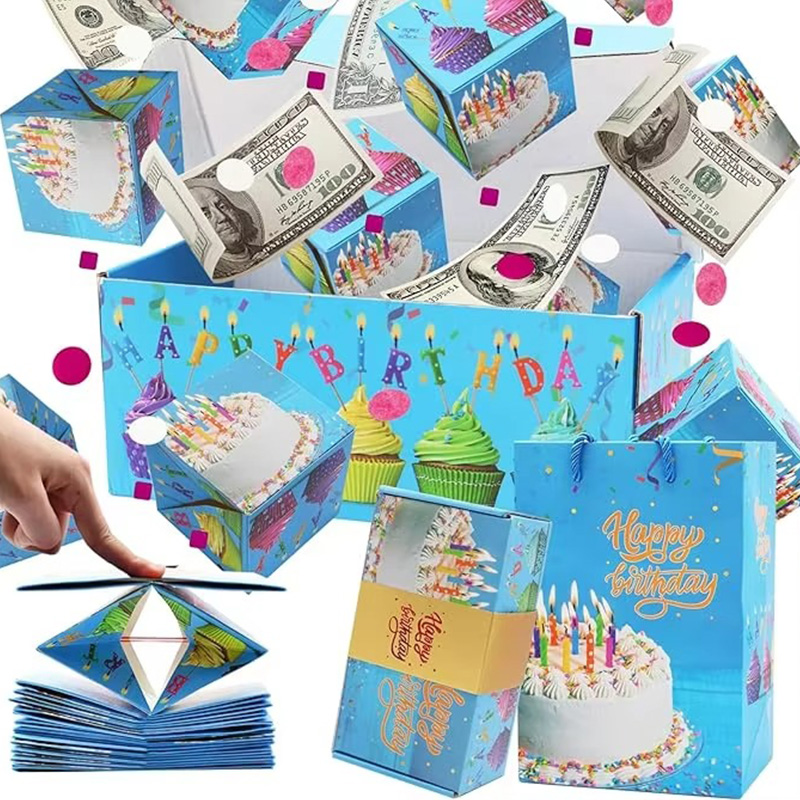Christmas Folding Bouncing Envelope Explosion Surprise Gift Box