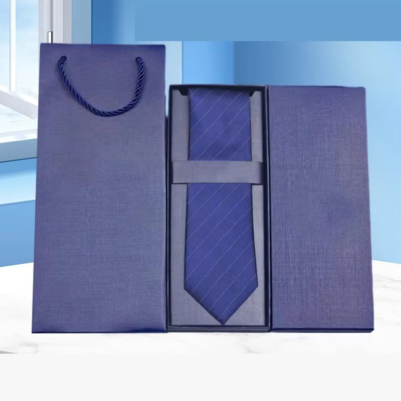 Rectangle Tie Paper Gift Box with Carry Bag