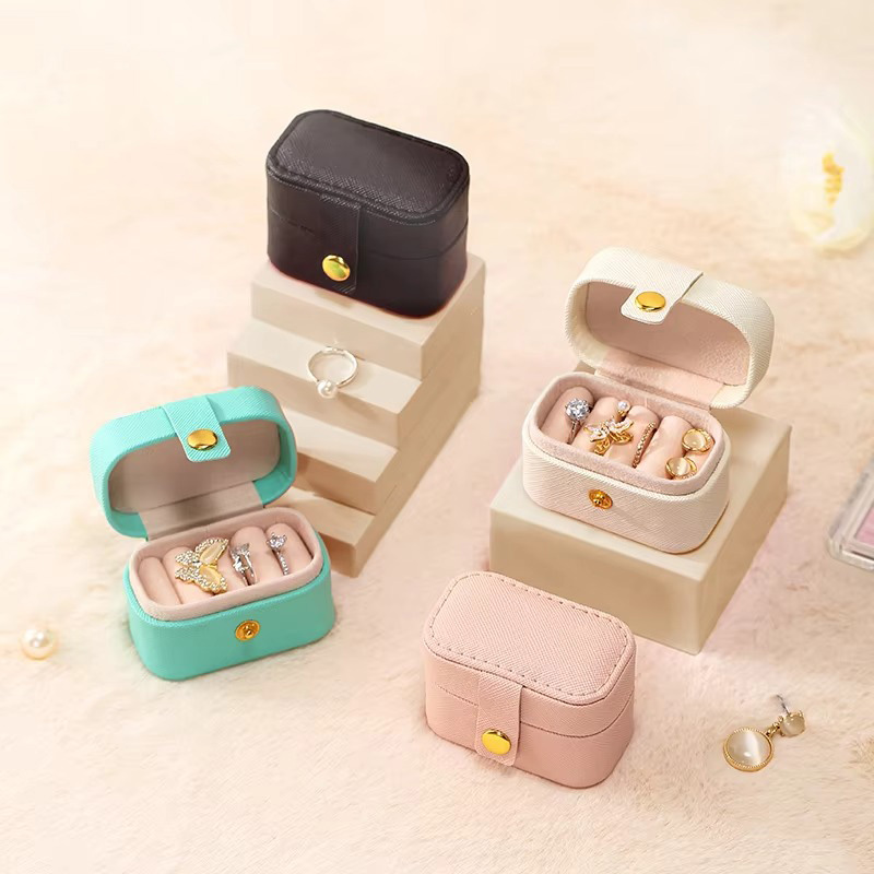 Small Travel Jewelry Storage Holder Box for Ring Earrings