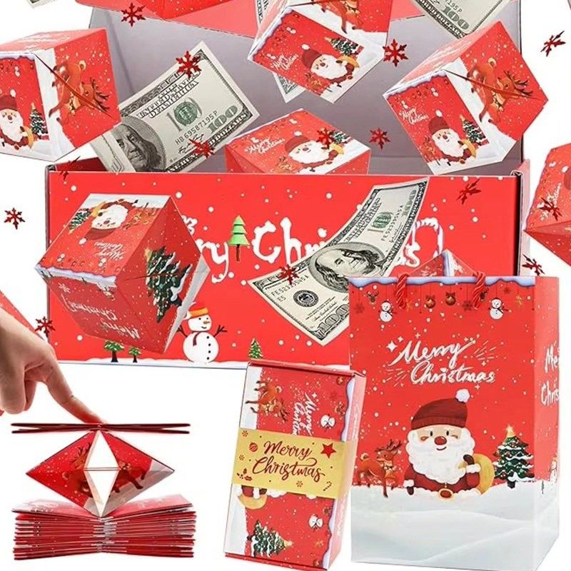 Christmas Folding Bouncing Envelope Explosion Surprise Gift Box