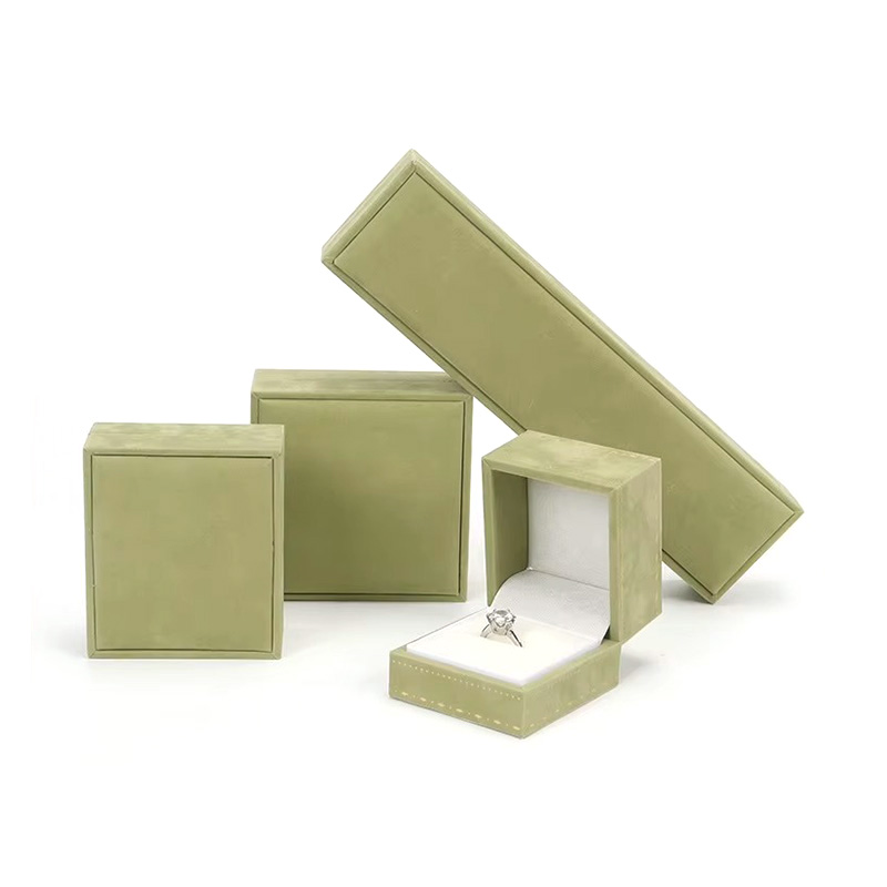 Eco-Friendly Reusable Gold Foil Rigid Velvet Jewelry Boxes