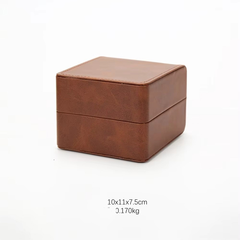 Durable Single Slot PU Leather Watch Display Case
