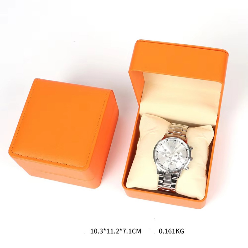 Luxury PU Leather Single Slot Watch Gift Boxes