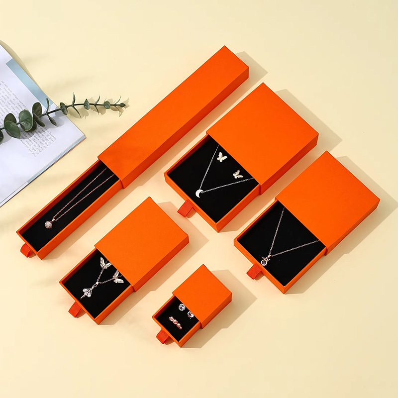 Luxury Glitter Art Paper Rigid Drawer Gift Box for Jewelry 