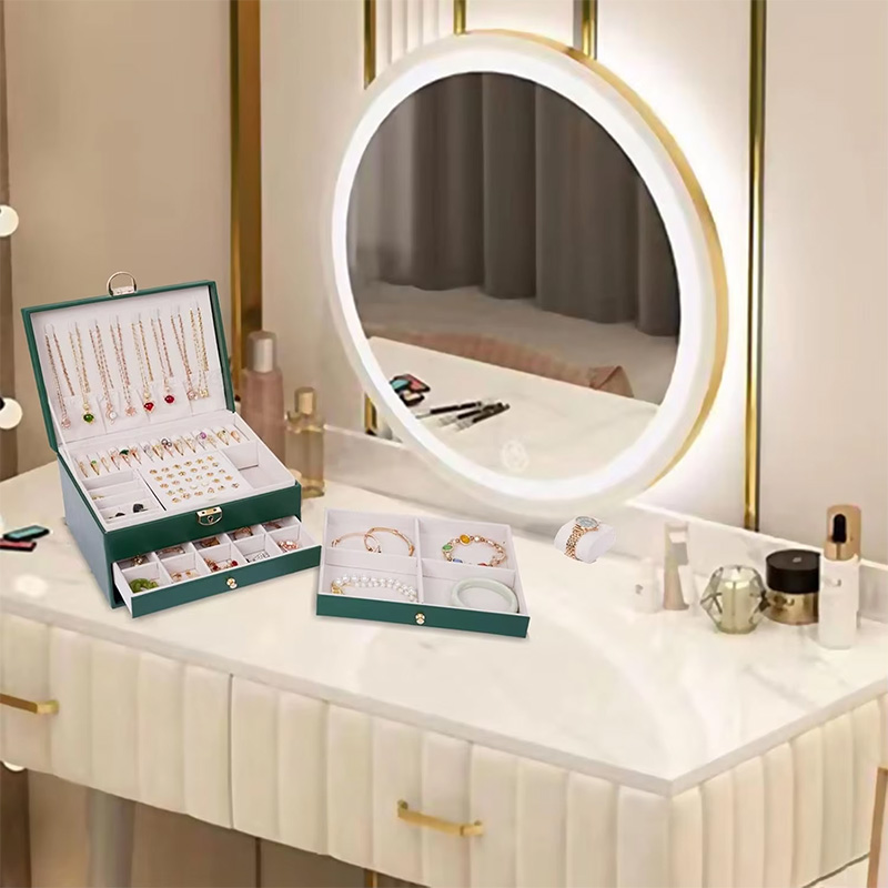 Luxury 3-layer Jewelry Box Desktop Storage Box for Women