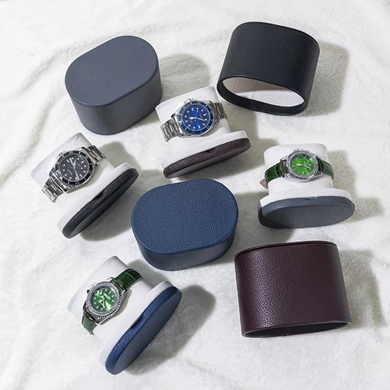 Single Roll PU Leather Travel Watch Case