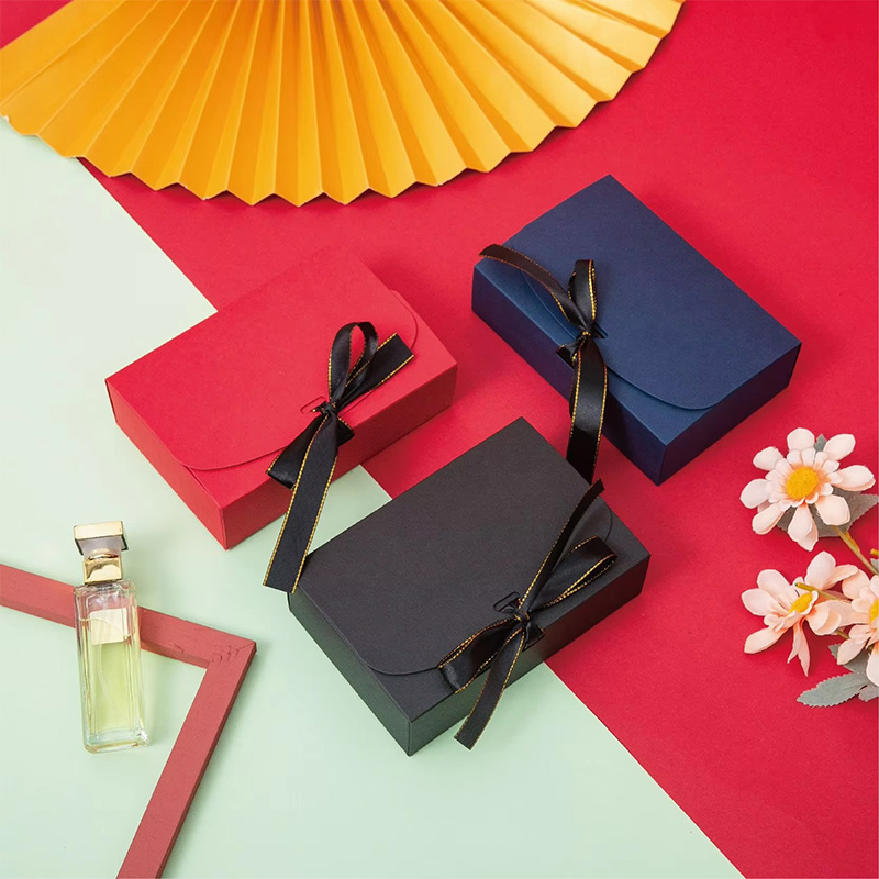 Marble Pattern Cardboard Ribbon Gift Box for Clothing