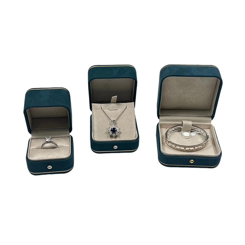 Rectangle Four-Color Gold Foil Velvet Rigid Jewelry Packaging Box