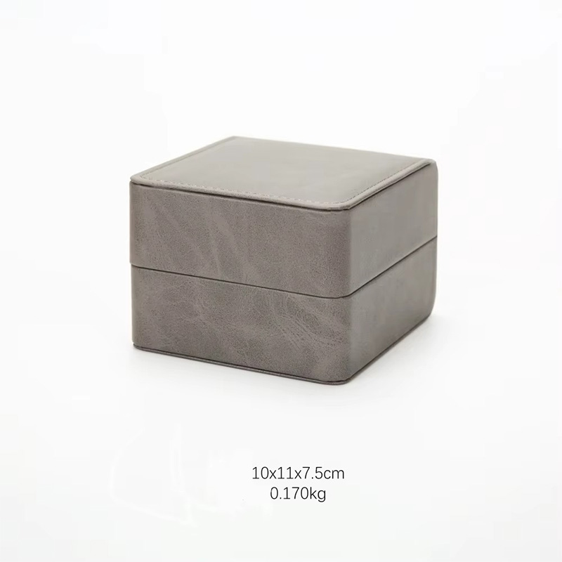 Durable Single Slot PU Leather Watch Display Case