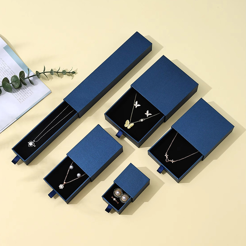Luxury Glitter Art Paper Rigid Drawer Gift Box for Jewelry 
