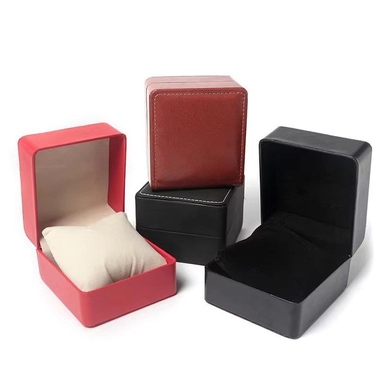 Luxury PU Leather Single Slot Watch Gift Boxes