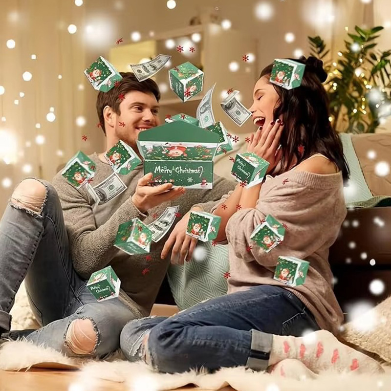 Christmas Folding Bouncing Envelope Explosion Surprise Gift Box
