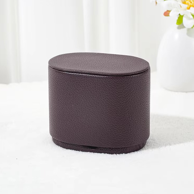 Single Roll PU Leather Travel Watch Case
