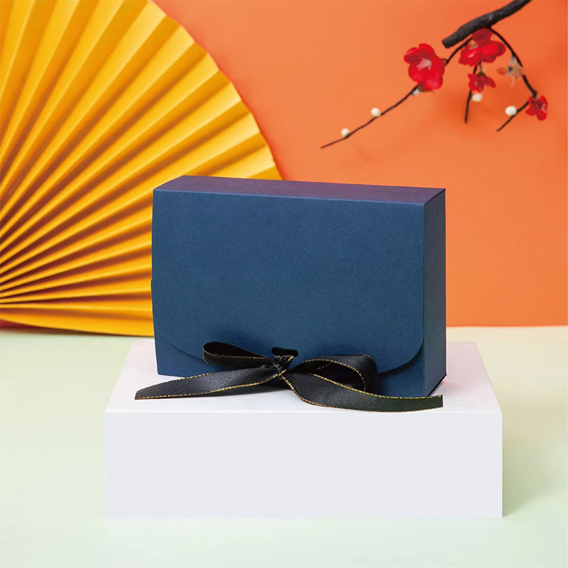Marble Pattern Cardboard Ribbon Gift Box for Clothing