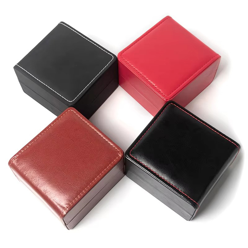 Luxury PU Leather Single Slot Watch Gift Boxes