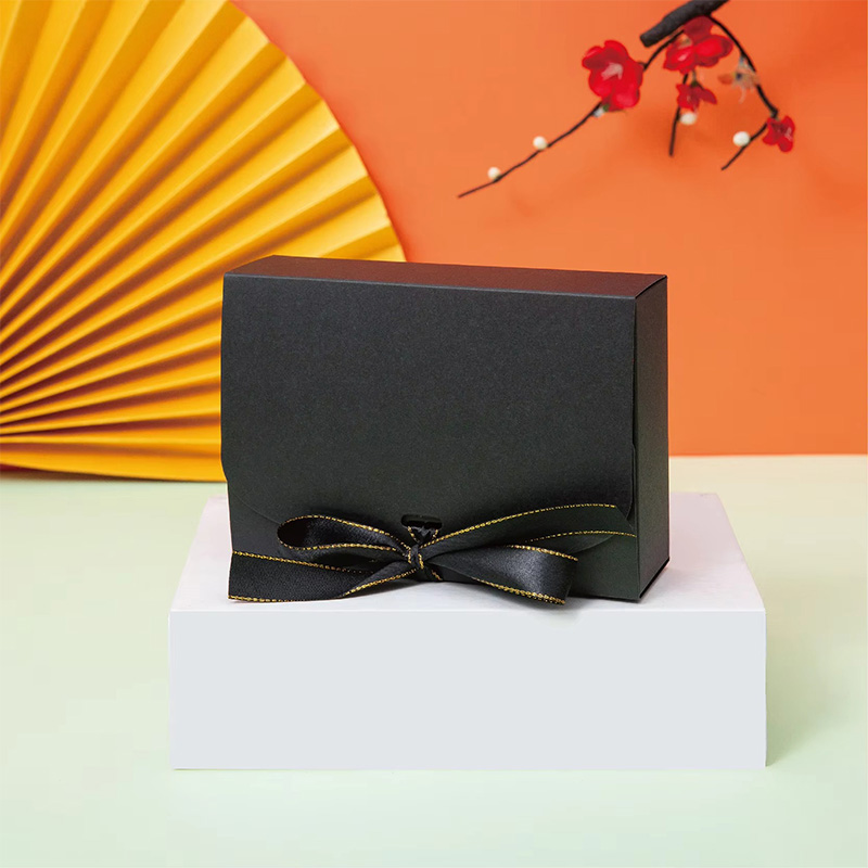 Marble Pattern Cardboard Ribbon Gift Box for Clothing